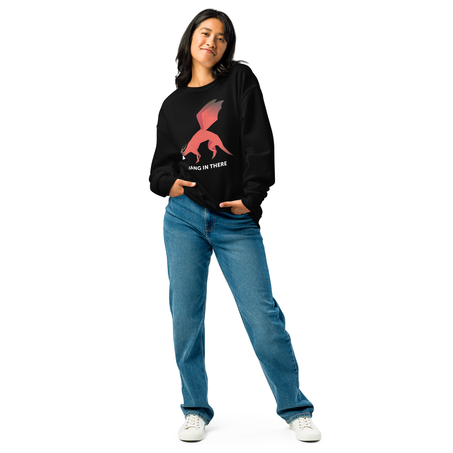 Hang in There Dragon | Crew Neck Sweatshirt