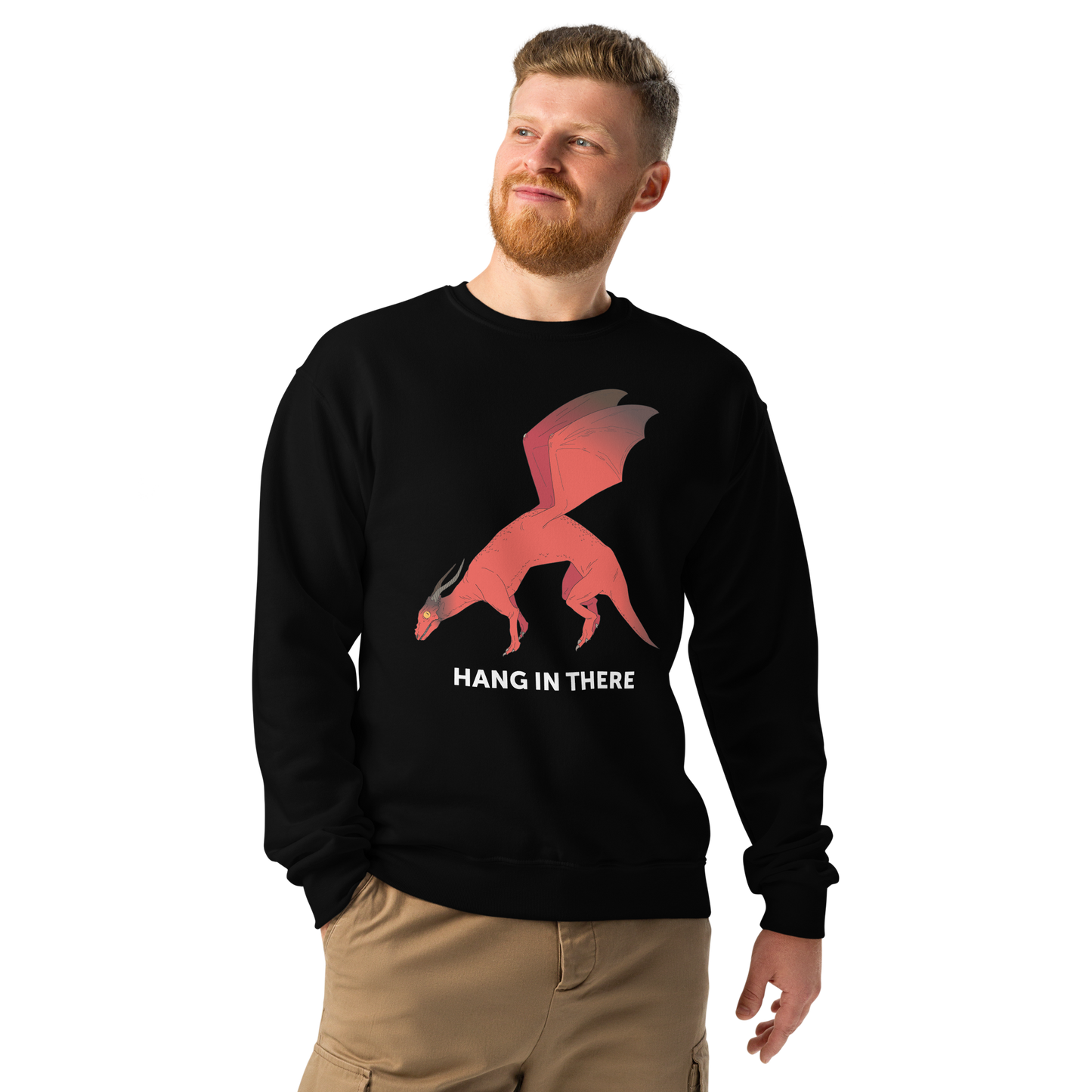 Hang in There Dragon | Crew Neck Sweatshirt