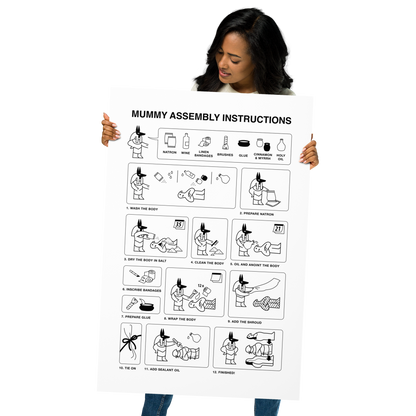 Mummy Assembly Instructions Poster