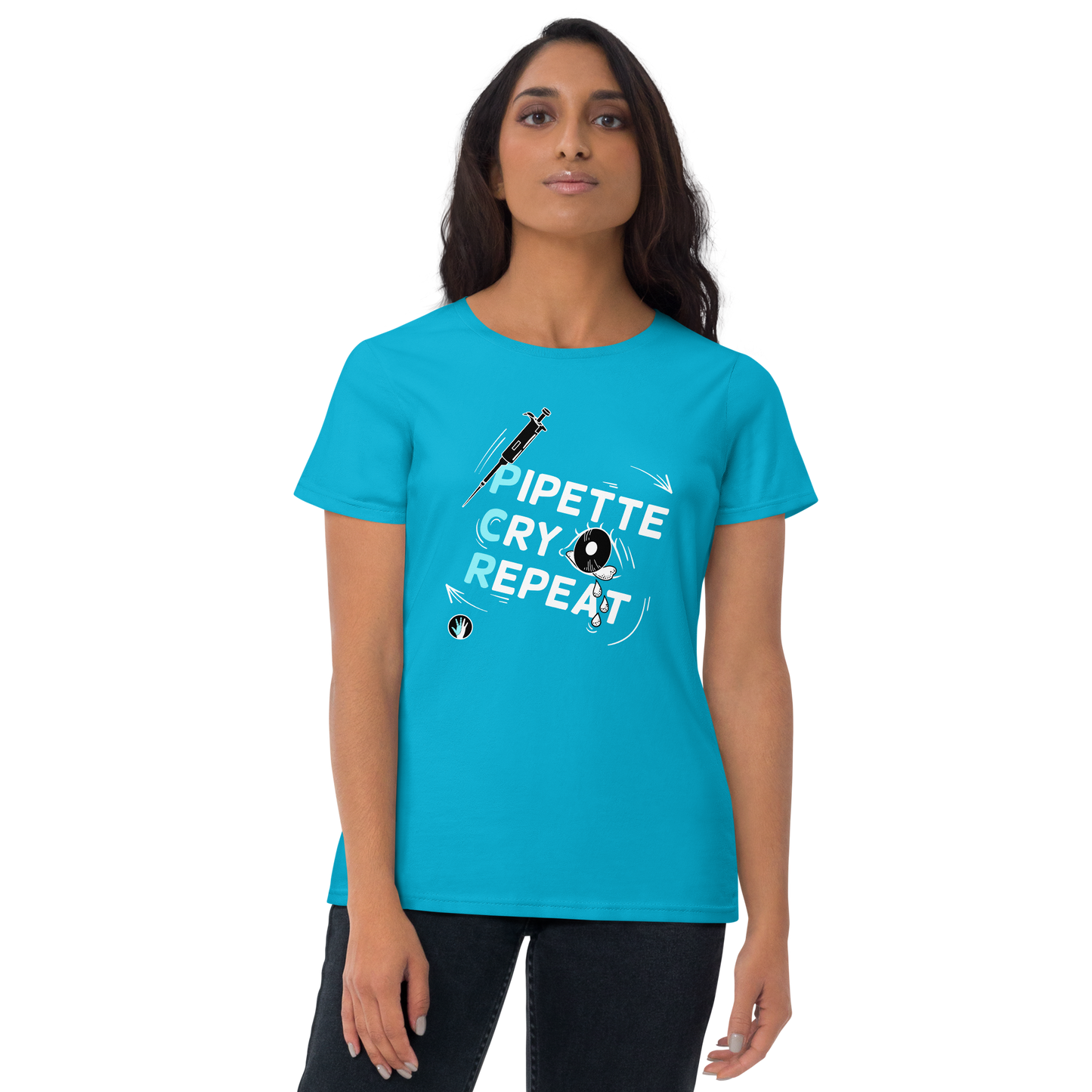 Pipette Cry Repeat | Women's short sleeve t-shirt